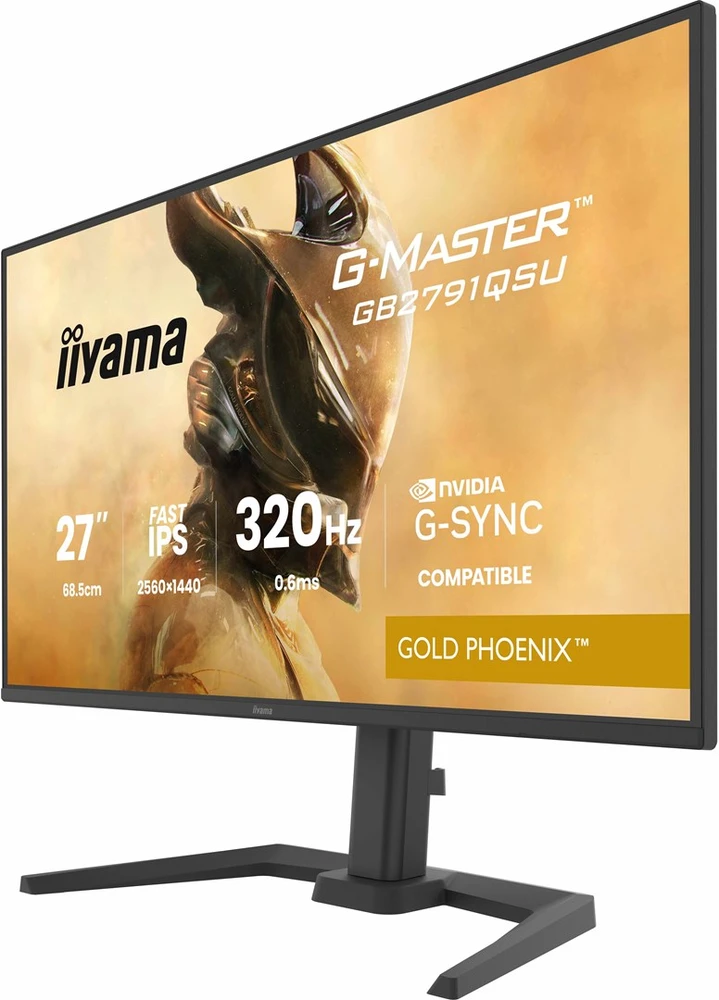 Monitorius iiyama G-Master GB2791QSU-B1 Gold Phoenix - 320Hz | QHD | Fast IPS | 27" | HDMI 2.1 | DP 1.4 | HDR10 | USB-C