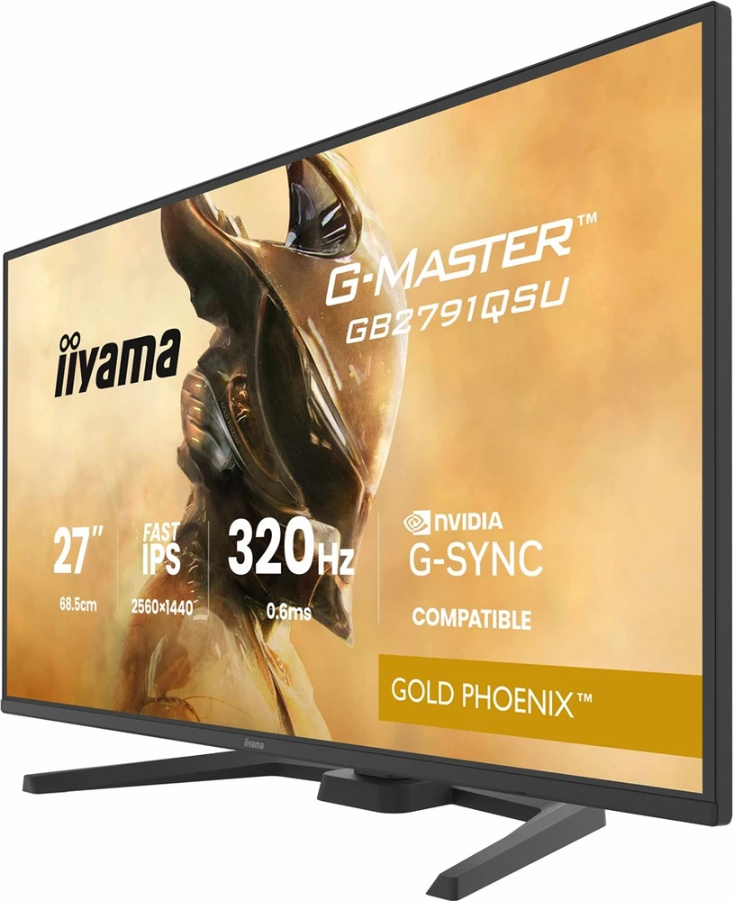 Monitorius iiyama G-Master GB2791QSU-B1 Gold Phoenix - 320Hz | QHD | Fast IPS | 27" | HDMI 2.1 | DP 1.4 | HDR10 | USB-C