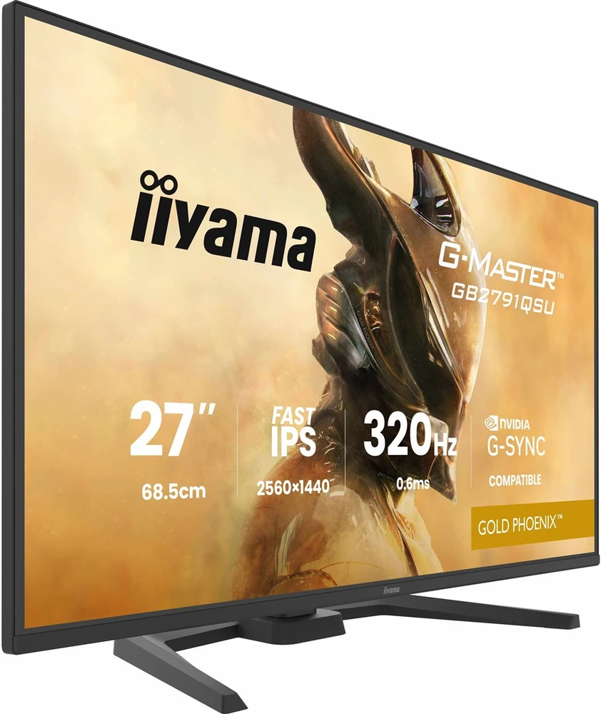 Monitorius iiyama G-Master GB2791QSU-B1 Gold Phoenix - 320Hz | QHD | Fast IPS | 27" | HDMI 2.1 | DP 1.4 | HDR10 | USB-C