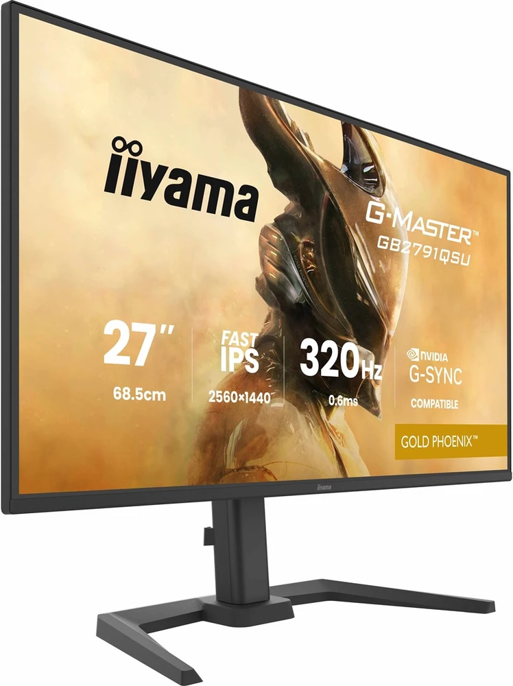 Monitorius iiyama G-Master GB2791QSU-B1 Gold Phoenix - 320Hz | QHD | Fast IPS | 27" | HDMI 2.1 | DP 1.4 | HDR10 | USB-C