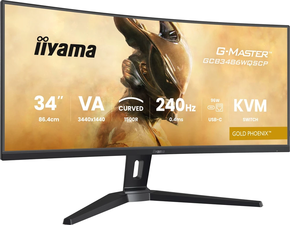 iiyama G-MASTER GCB3486WQSCP-B1 computer monitorius 86.4 cm (34") 3440 x 1440 pikselių UltraWide Quad HD Juodas