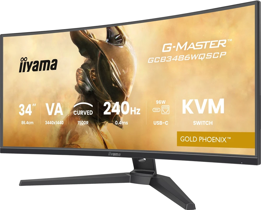iiyama G-MASTER GCB3486WQSCP-B1 computer monitorius 86.4 cm (34") 3440 x 1440 pikselių UltraWide Quad HD Juodas