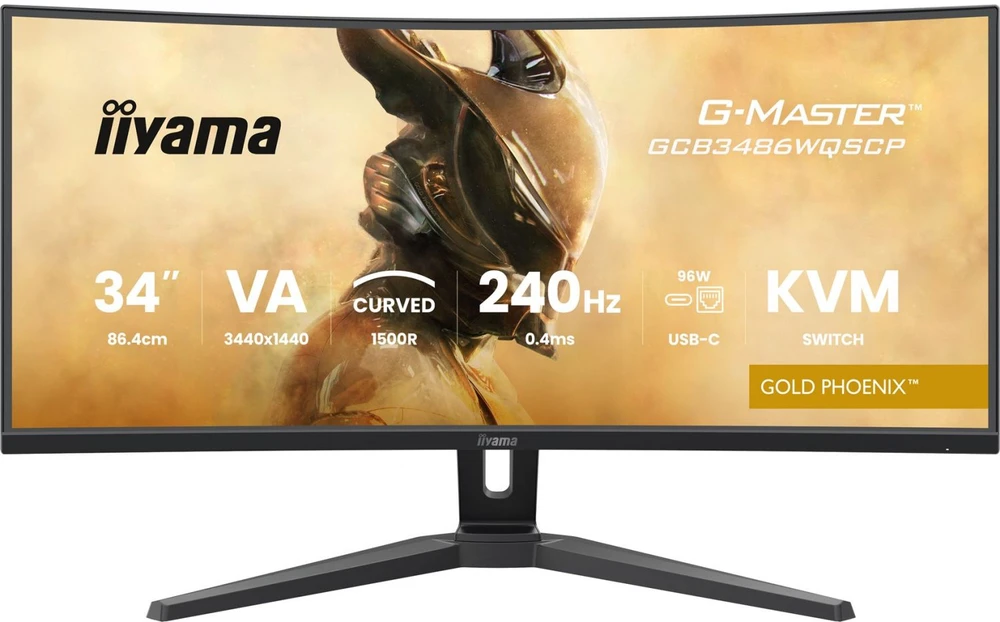 iiyama G-MASTER GCB3486WQSCP-B1 computer monitorius 86.4 cm (34") 3440 x 1440 pikselių UltraWide Quad HD Juodas