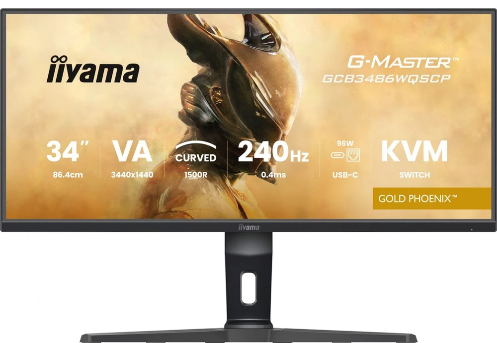 iiyama G-MASTER GCB3486WQSCP-B1 computer monitorius 86.4 cm (34") 3440 x 1440 pikselių UltraWide Quad HD Juodas