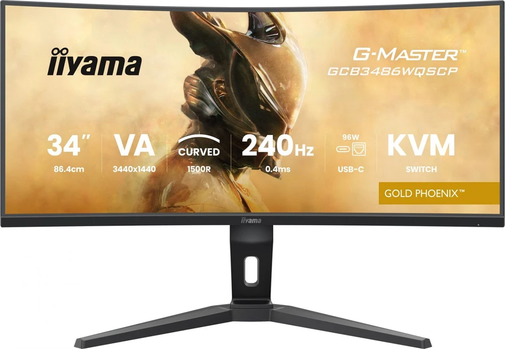 iiyama G-MASTER GCB3486WQSCP-B1 computer monitorius 86.4 cm (34") 3440 x 1440 pikselių UltraWide Quad HD Juodas