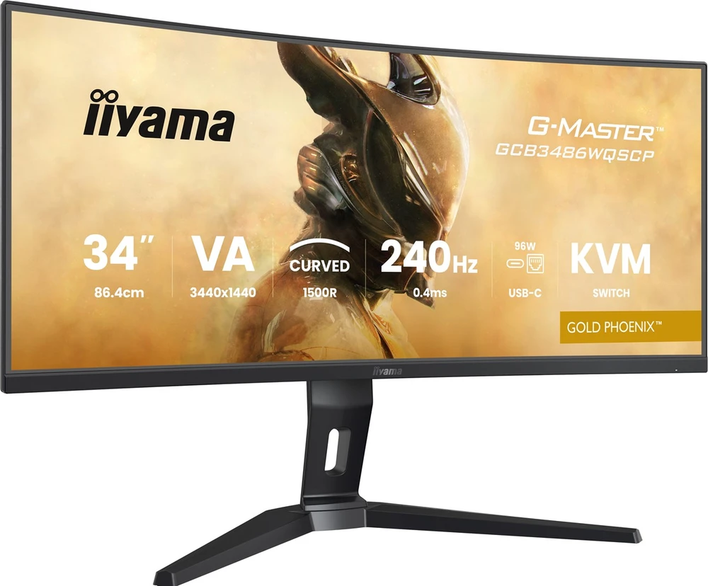 iiyama G-MASTER GCB3486WQSCP-B1 computer monitorius 86.4 cm (34") 3440 x 1440 pikselių UltraWide Quad HD Juodas
