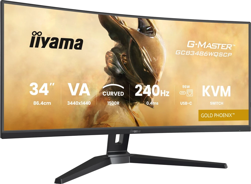 iiyama G-MASTER GCB3486WQSCP-B1 computer monitorius 86.4 cm (34") 3440 x 1440 pikselių UltraWide Quad HD Juodas