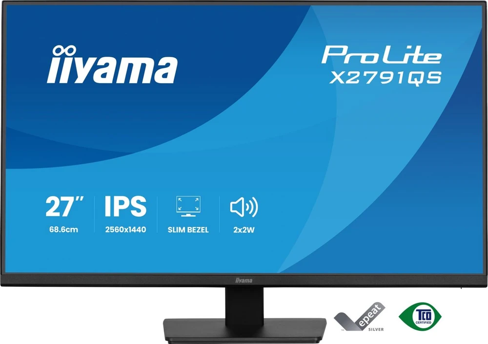 iiyama ProLite X2791QS-B1 computer monitorius 68.6 cm (27") 2560 x 1440 pikselių Quad HD LED Juodas