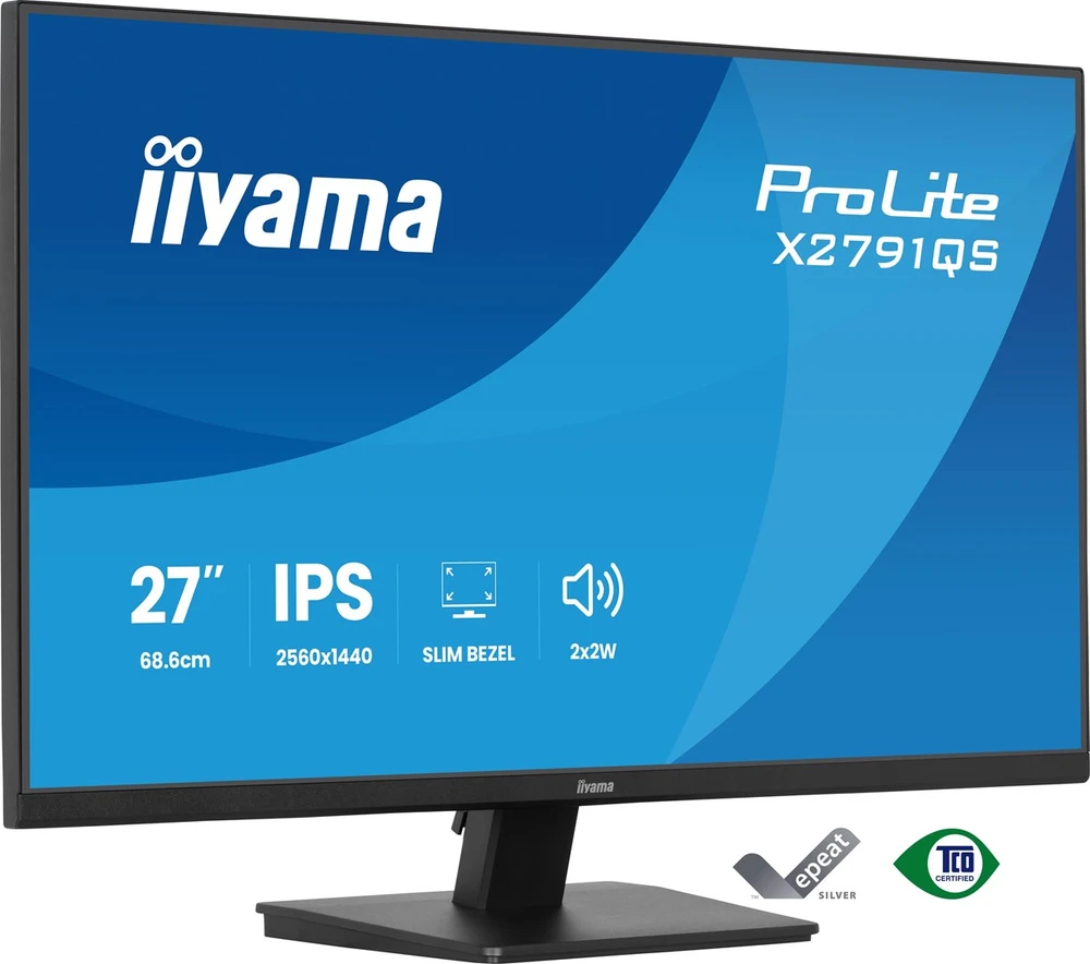 iiyama ProLite X2791QS-B1 computer monitorius 68.6 cm (27") 2560 x 1440 pikselių Quad HD LED Juodas