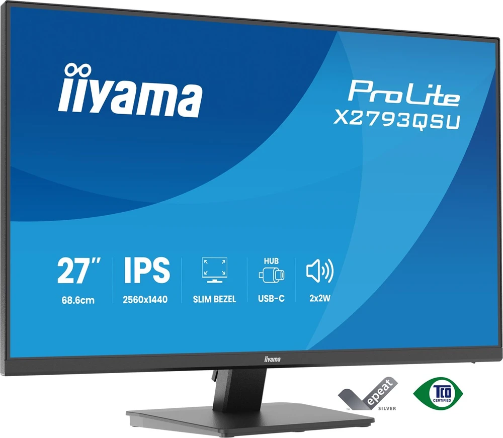 iiyama ProLite X2793QSU-B1 computer monitorius 68.6 cm (27") 2560 x 1440 pikselių Quad HD LED Juodas
