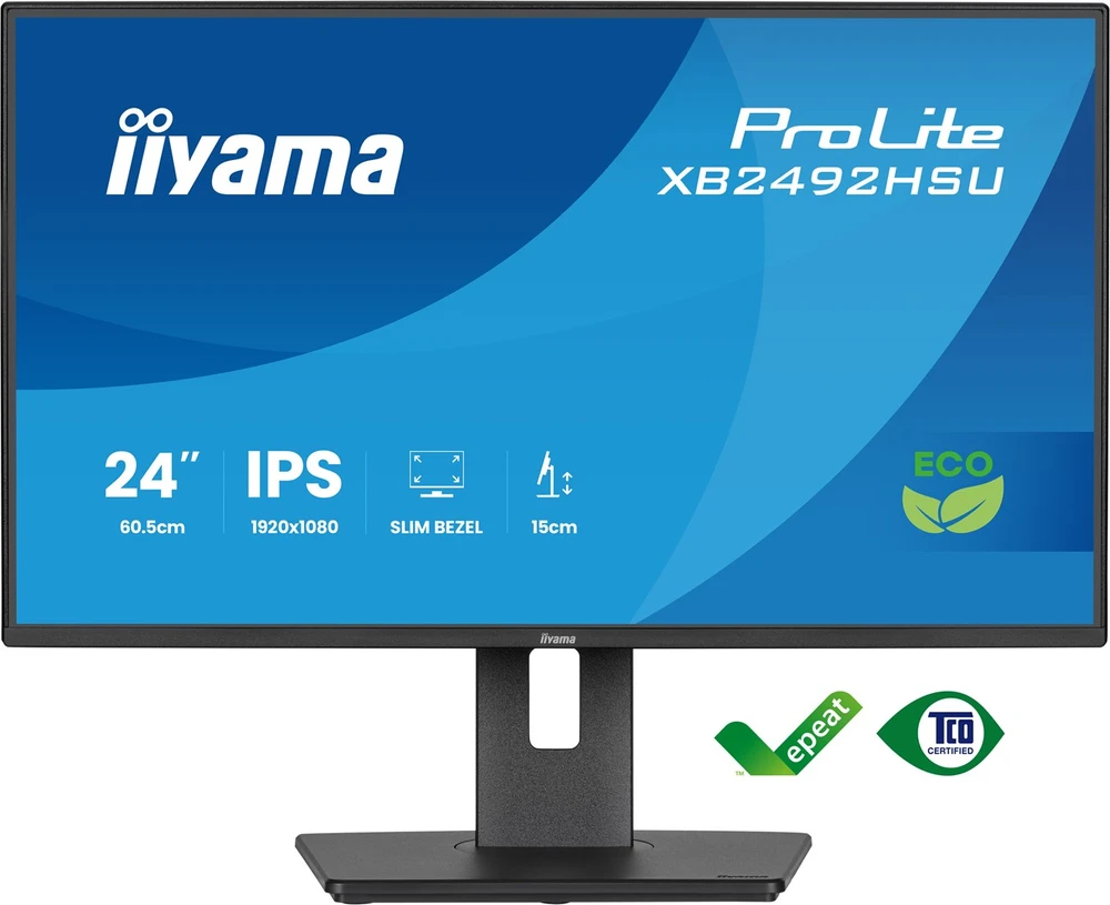 iiyama ProLite XB2492HSU-B1 computer monitorius 60.5 cm (23.8") 1920 x 1080 pikselių Full HD LED Juodas
