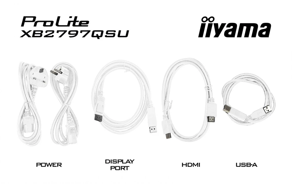 iiyama ProLite XB2797QSU-W1 computer monitorius 68.6 cm (27") 2560 x 1440 pikselių Quad HD LED Baltas