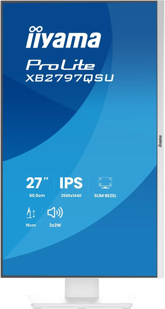 iiyama ProLite XB2797QSU-W1 computer monitorius 68.6 cm (27") 2560 x 1440 pikselių Quad HD LED Baltas