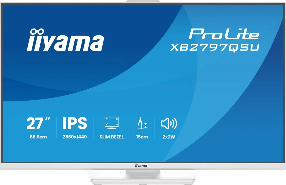 iiyama ProLite XB2797QSU-W1 computer monitorius 68.6 cm (27") 2560 x 1440 pikselių Quad HD LED Baltas