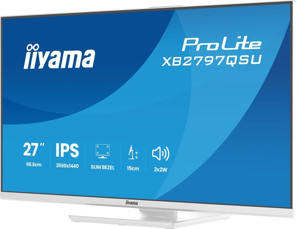 iiyama ProLite XB2797QSU-W1 computer monitorius 68.6 cm (27") 2560 x 1440 pikselių Quad HD LED Baltas