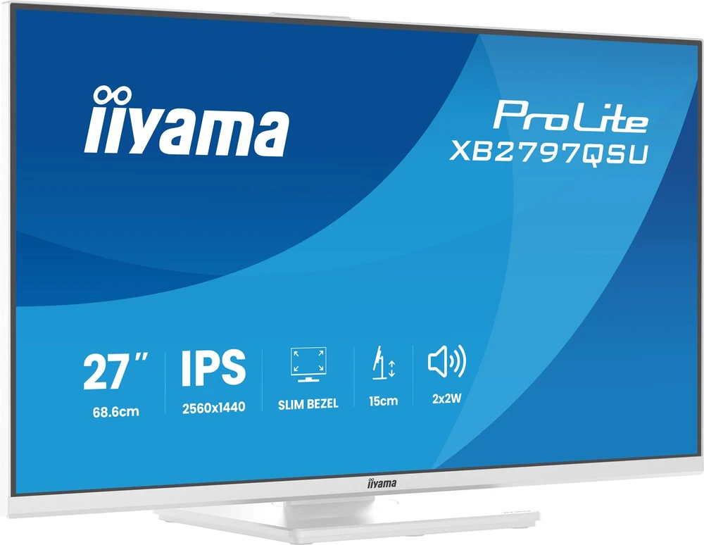 iiyama ProLite XB2797QSU-W1 computer monitorius 68.6 cm (27") 2560 x 1440 pikselių Quad HD LED Baltas
