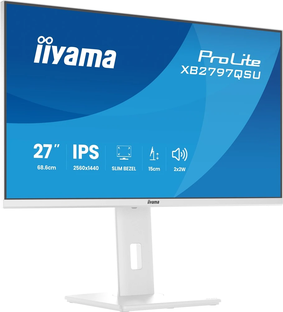 iiyama ProLite XB2797QSU-W1 computer monitorius 68.6 cm (27") 2560 x 1440 pikselių Quad HD LED Baltas