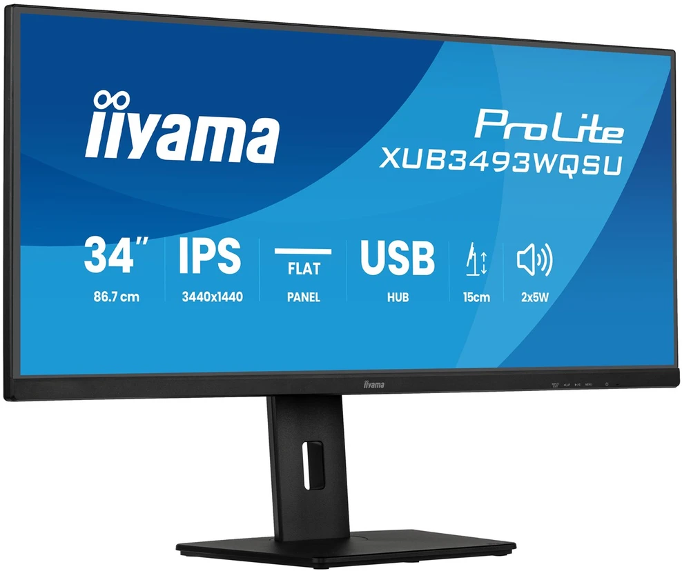 iiyama ProLite XUB3493WQSU-B6 computer monitorius 86.4 cm (34") 3440 x 1440 pikselių UltraWide Quad HD LED Juodas