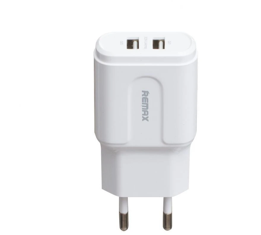 Įkroviklis buitinis Remax Fast Charging RP-U22 su 2xUSB jungtimis 2.4A baltas