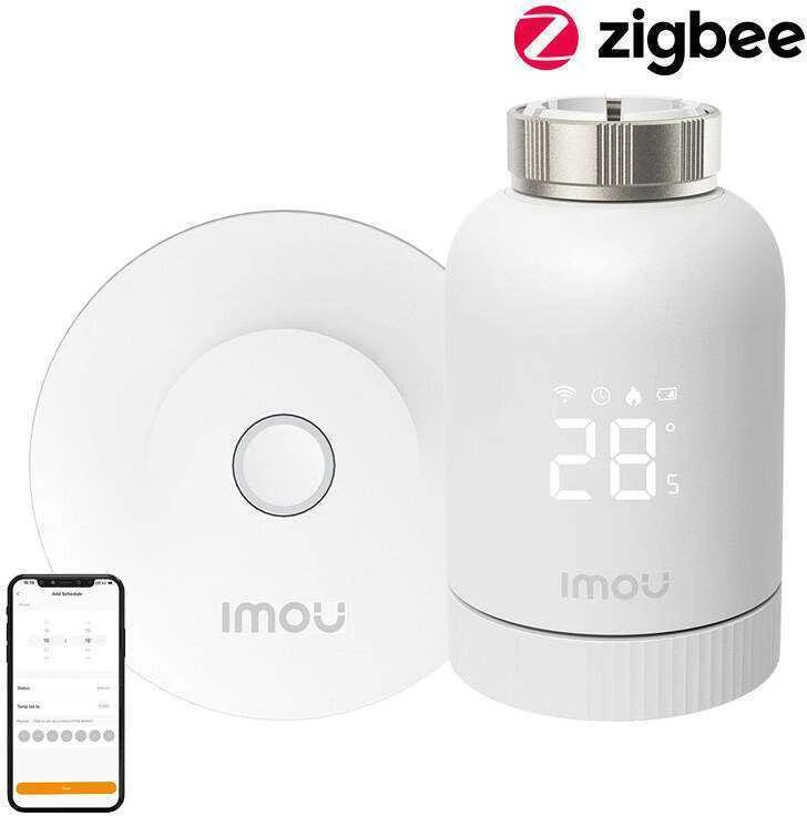 IMOU KIT-TRV1-EU-2 ZigBee termostatinės galvutės rinkinys su 6 adapteriais ir šliuzu