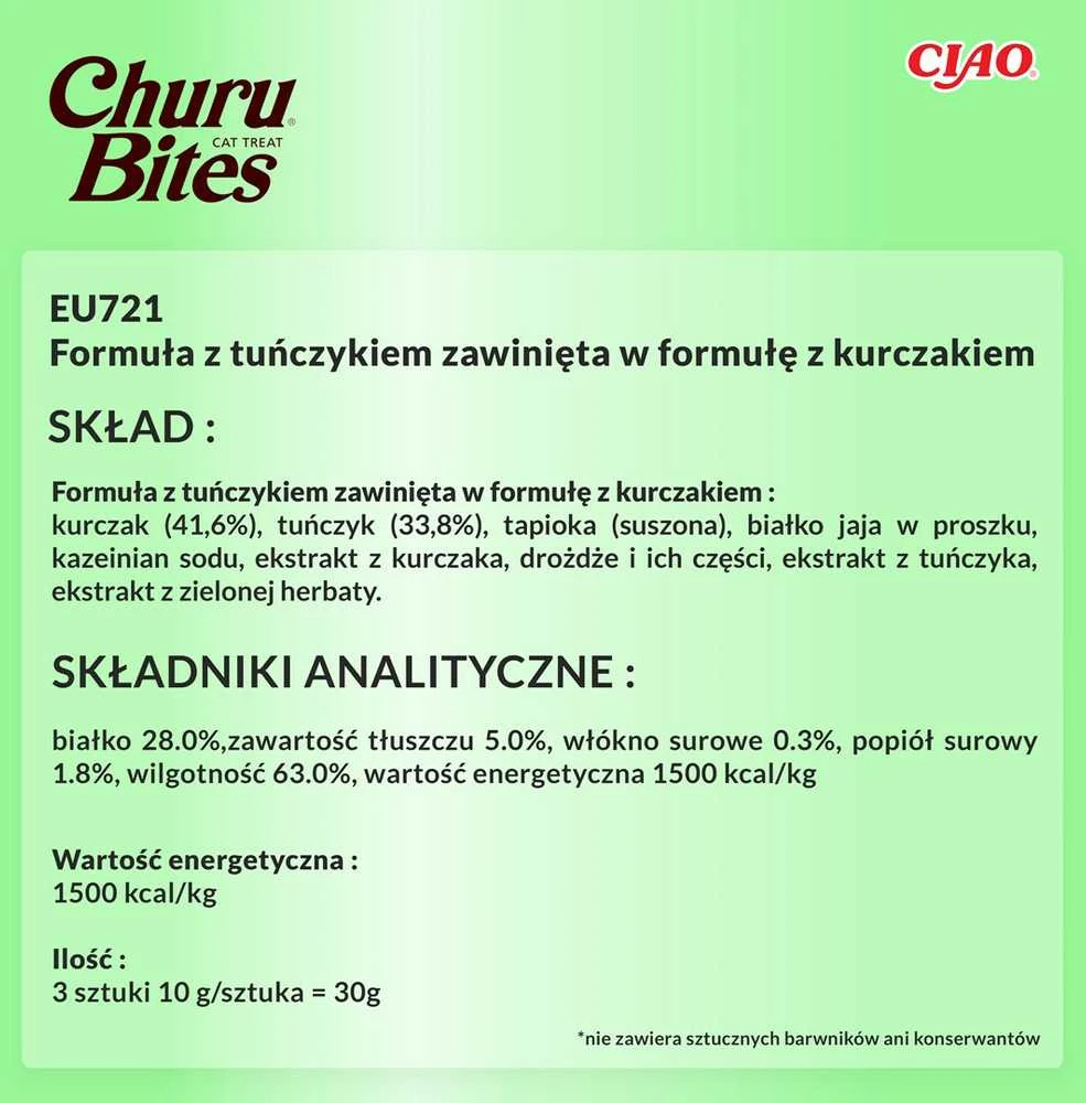 Churu Cat skanėstas Bites Chicken Tuna 30g