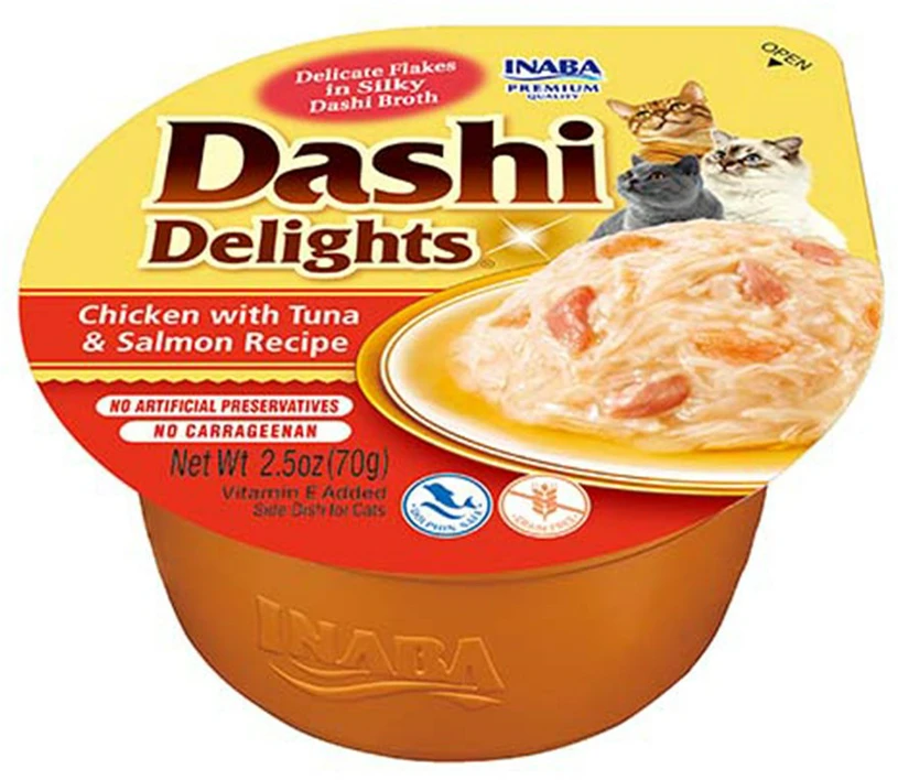 Kačių Skanėstai - Inaba Dashi Delights Vištiena, Tunas, Lašiša 70g