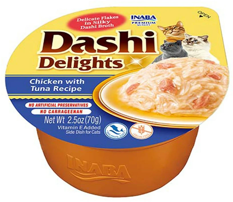 Kačių Skanėstai - Inaba Dashi Delights Vištienos ir Tuno Sultinys 70g