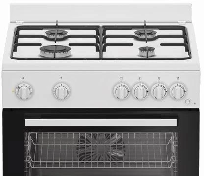 Viryklė INDESIT Cooker | I6G5KCW | Hob type Gas | Oven type Electric | Baltas | Plotis 60 cm | Grilling | Gylis 60 cm | 72 L