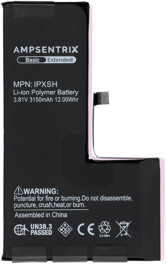 Inne „Oem AmpSentrix Basic“ baterija, skirta „iPhone XS“ (didelės talpos 3150 mAh)