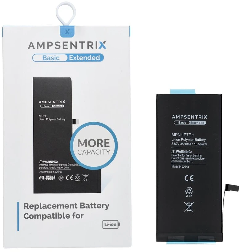 Inne „Oem AmpSentrix Basic“ baterija, skirta „iPhone 7 Plus“ (didelės talpos 3550 mAh)