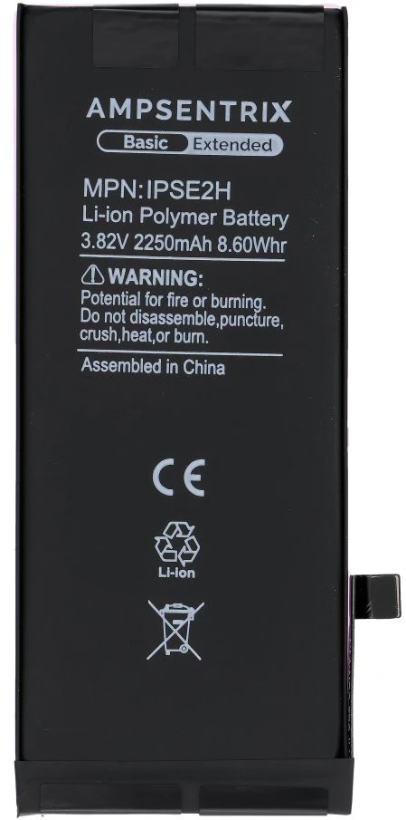 Inne „Oem AmpSentrix Basic“ baterija, skirta „iPhone SE 2020“ (didelės talpos 2250 mAh)