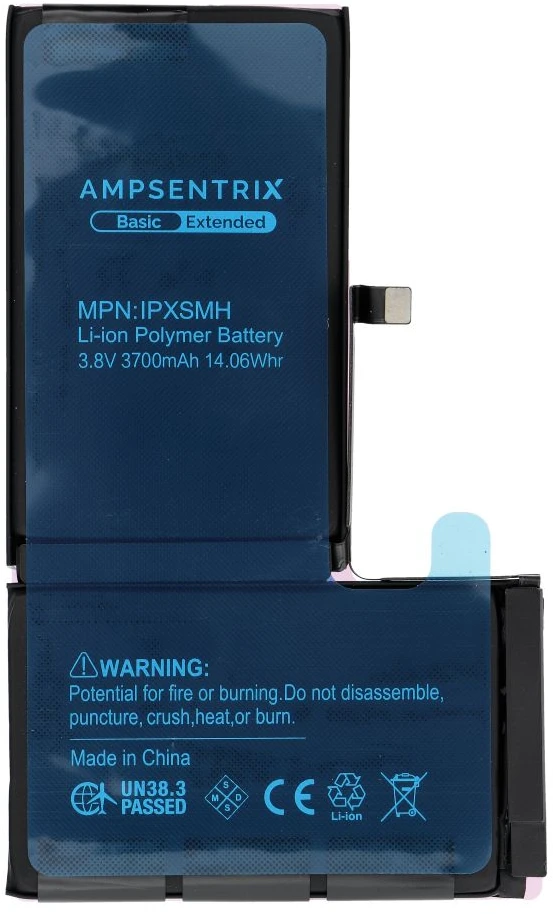 Inne „Oem AmpSentrix Basic“ baterija, skirta „iPhone XS Max“ (didelės talpos 3700 mAh)