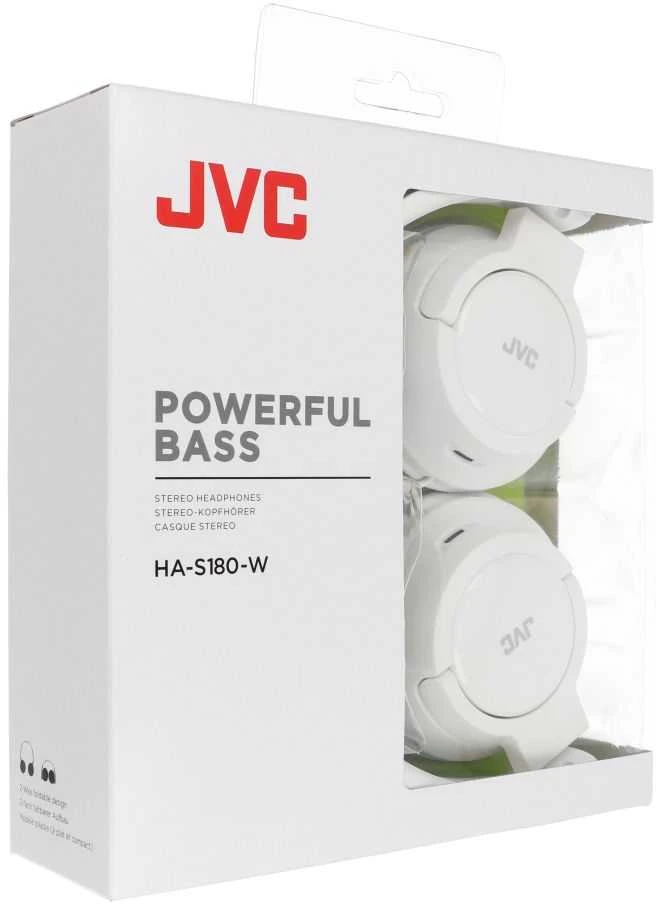 Lengvos Ausinės JVC HA-S180WE su "Deep Bass" sistema, baltos