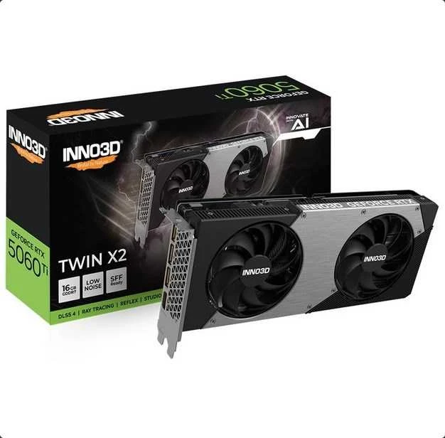 INNO3D GeForce RTX 5060 Ti Twin X2 16GB DLSS4 vaizdo plokštė