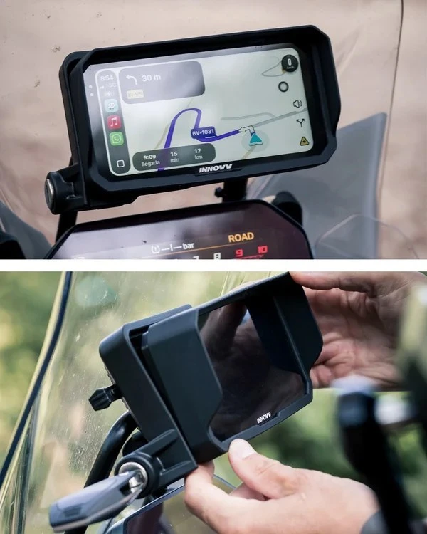 INNOVV N3 Quick-Release Smart Ekranas for BMW – a universal motorcycle display with quick-release mounting, support for BMW Wonder Wheel, native vehicle data (CAN), CarPlay, Android Auto and TPMS