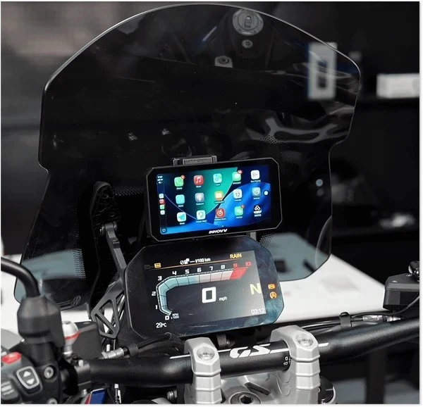 INNOVV N3 Quick-Release Smart Ekranas for BMW – a universal motorcycle display with quick-release mounting, support for BMW Wonder Wheel, native vehicle data (CAN), CarPlay, Android Auto and TPMS