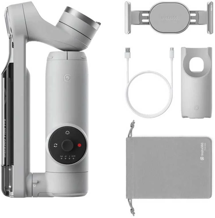 Insta360 Flow 2 Pro vaizdo stabilizatorius telefonui, Pilkas