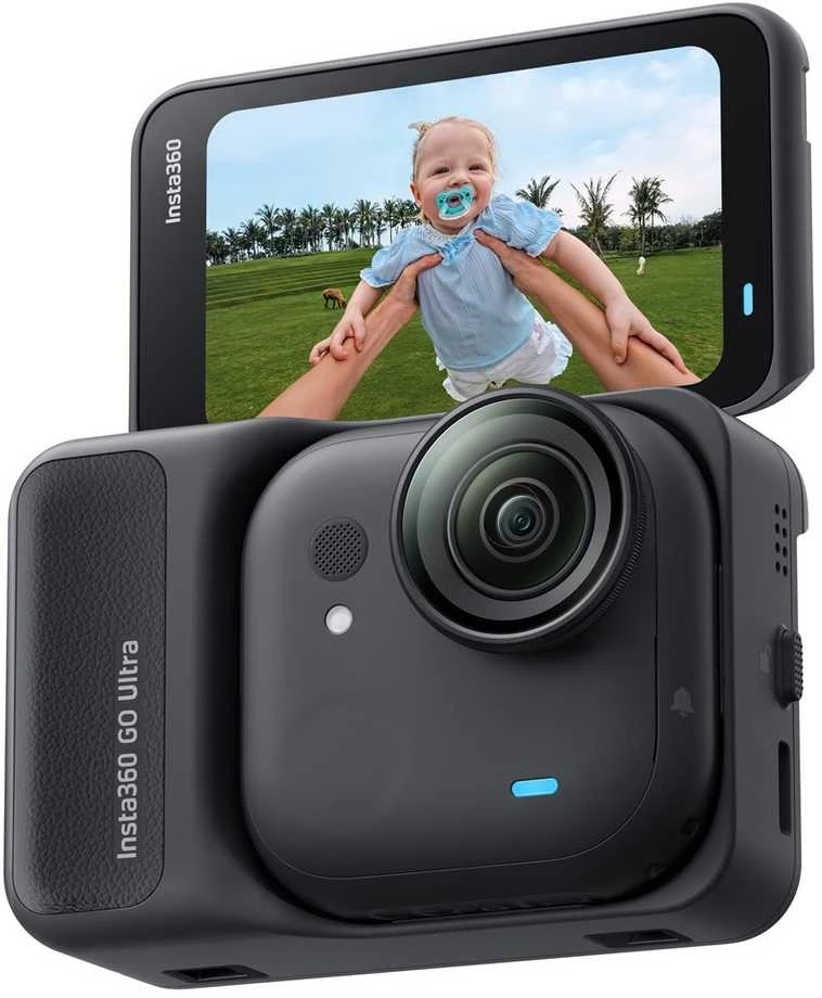 Insta360 GO Ultra Standard Juodas action sports camera 4K Ultra HD 25.4 / 1.28 mm (1 / 1.28") Wi-Fi 52.9 g