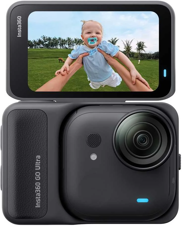 Insta360 GO Ultra Standard Juodas action sports camera 4K Ultra HD 25.4 / 1.28 mm (1 / 1.28") Wi-Fi 52.9 g