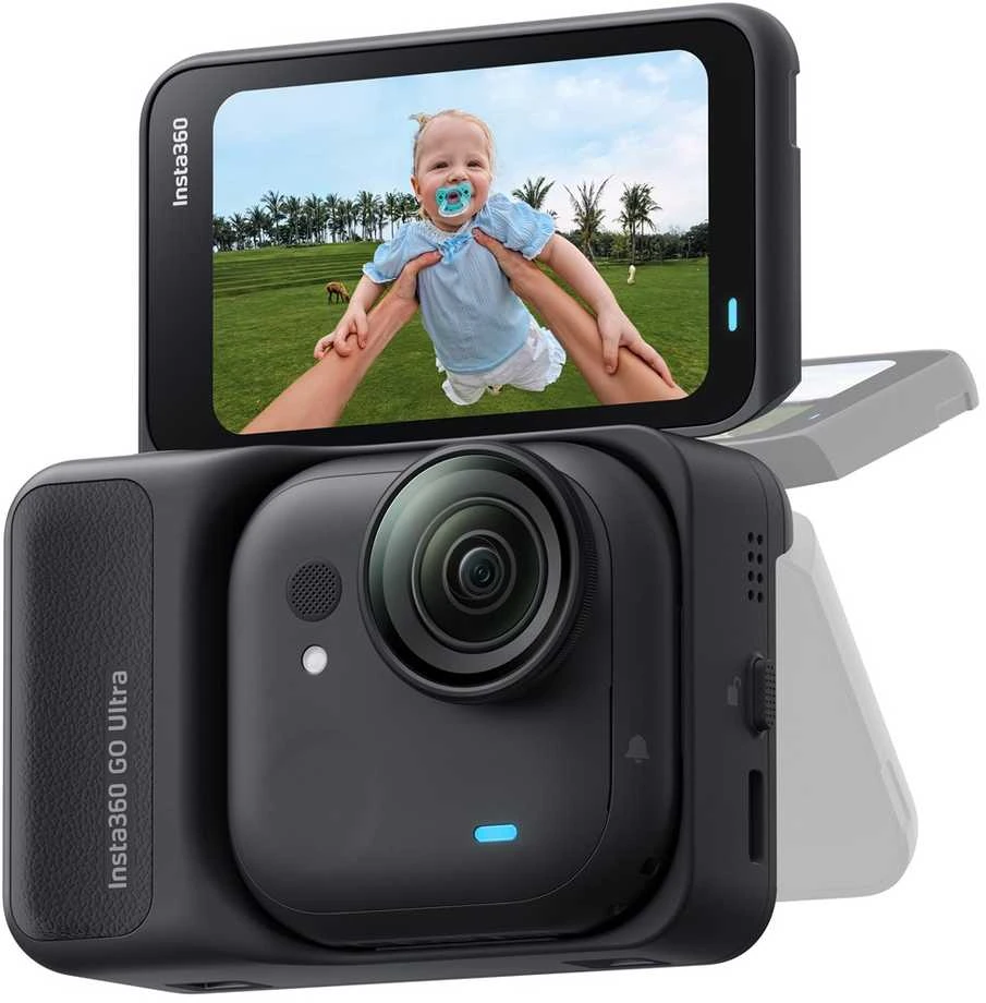 Insta360 GO Ultra Standard Juodas action sports camera 4K Ultra HD 25.4 / 1.28 mm (1 / 1.28") Wi-Fi 52.9 g