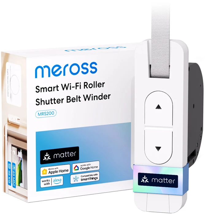 MEROSS MRS200MA-EU išmanusis roletų juostos vyniotuvas su Wi-Fi ryšiu