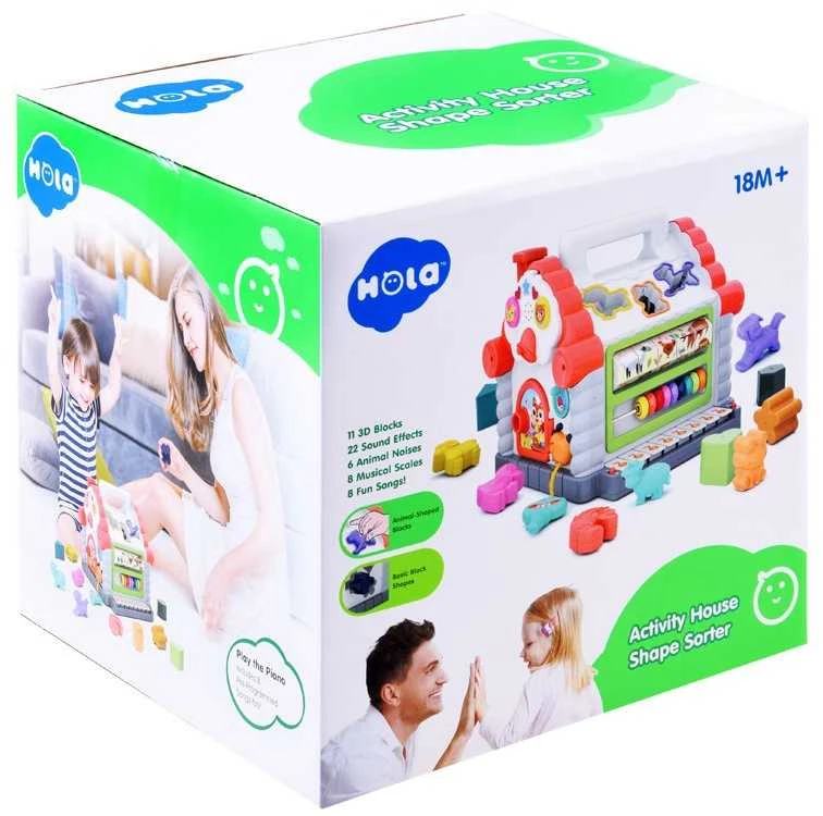 Hola Interactive House gyvūnų rūšiavimo kaladėlės ZA3518