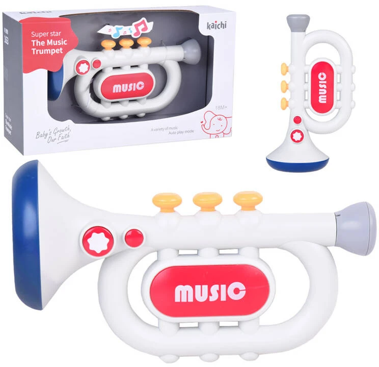 Jokomisiada Interaktyvus trimitas vaikams, 3 grojimo režimai, muzikos instrumentas ZA5446