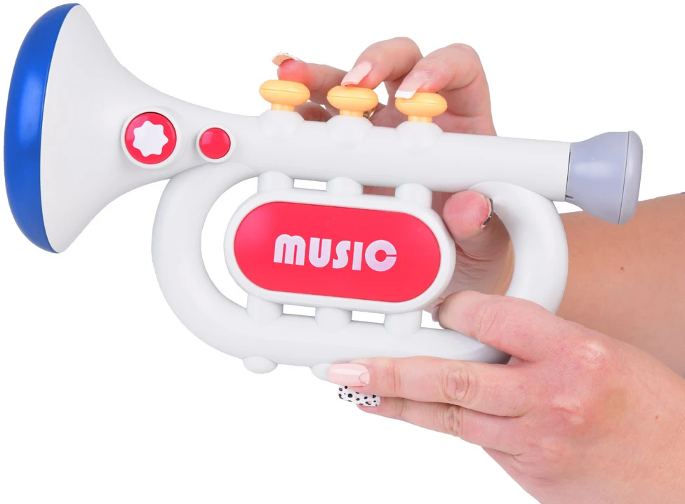 Jokomisiada Interaktyvus trimitas vaikams, 3 grojimo režimai, muzikos instrumentas ZA5446