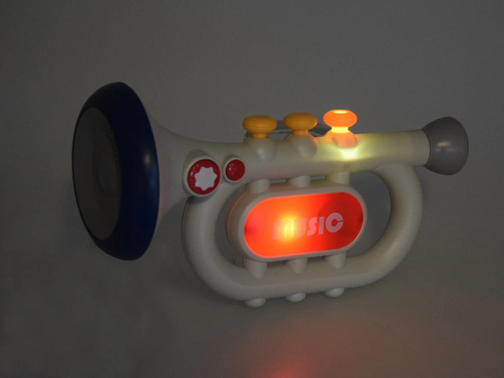 Jokomisiada Interaktyvus trimitas vaikams, 3 grojimo režimai, muzikos instrumentas ZA5446