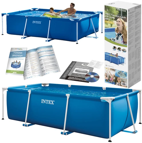 Baseinas Intex stačiakampės formos, 3x2m, Mėlynos spalvos