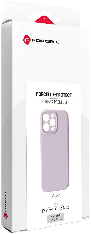 „iPhone 16 PRO MAX“ dėklas „Forcell F-Protect Rubber Premium“, suderinamas su „MagSafe“, alyvinės spalvos