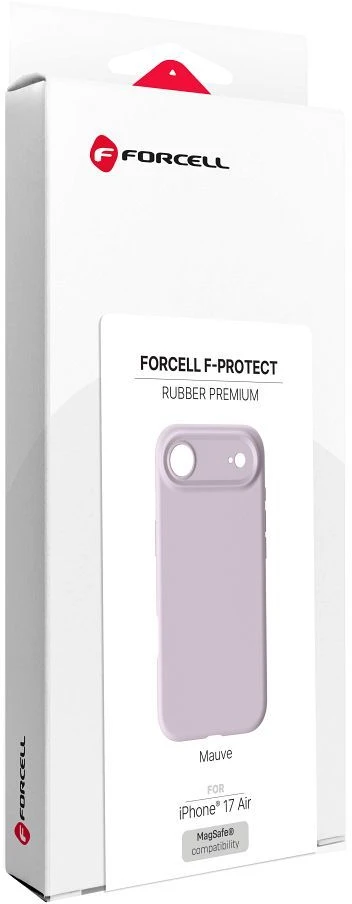 „iPhone 17 AIR“ dėklas „Forcell F-Protect Rubber Premium“, suderinamas su „MagSafe“, alyvinės spalvos