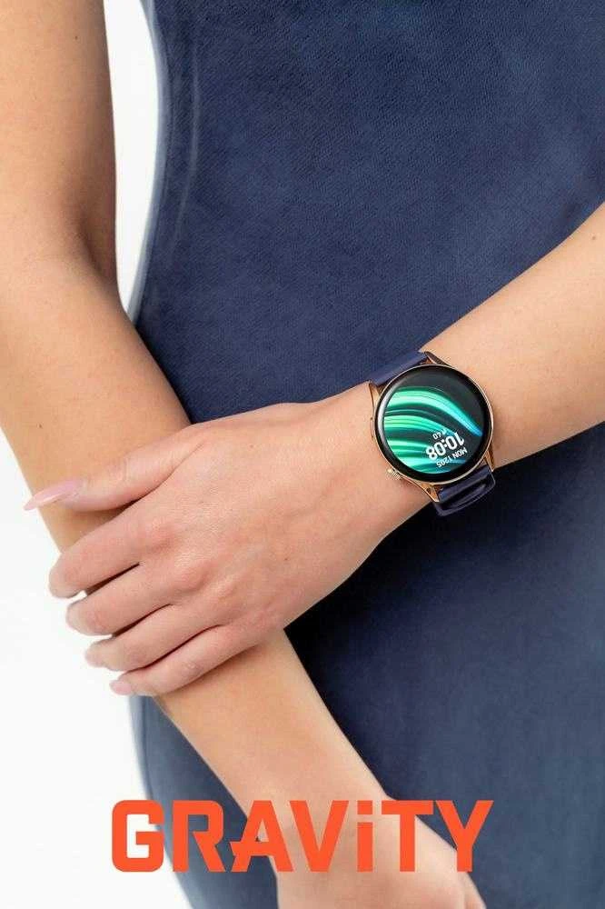 Išmanusis laikrodis DAMSKI GRAVITY GT11-6 - AMOLED, DODATKOWY PASEK (sg044f)