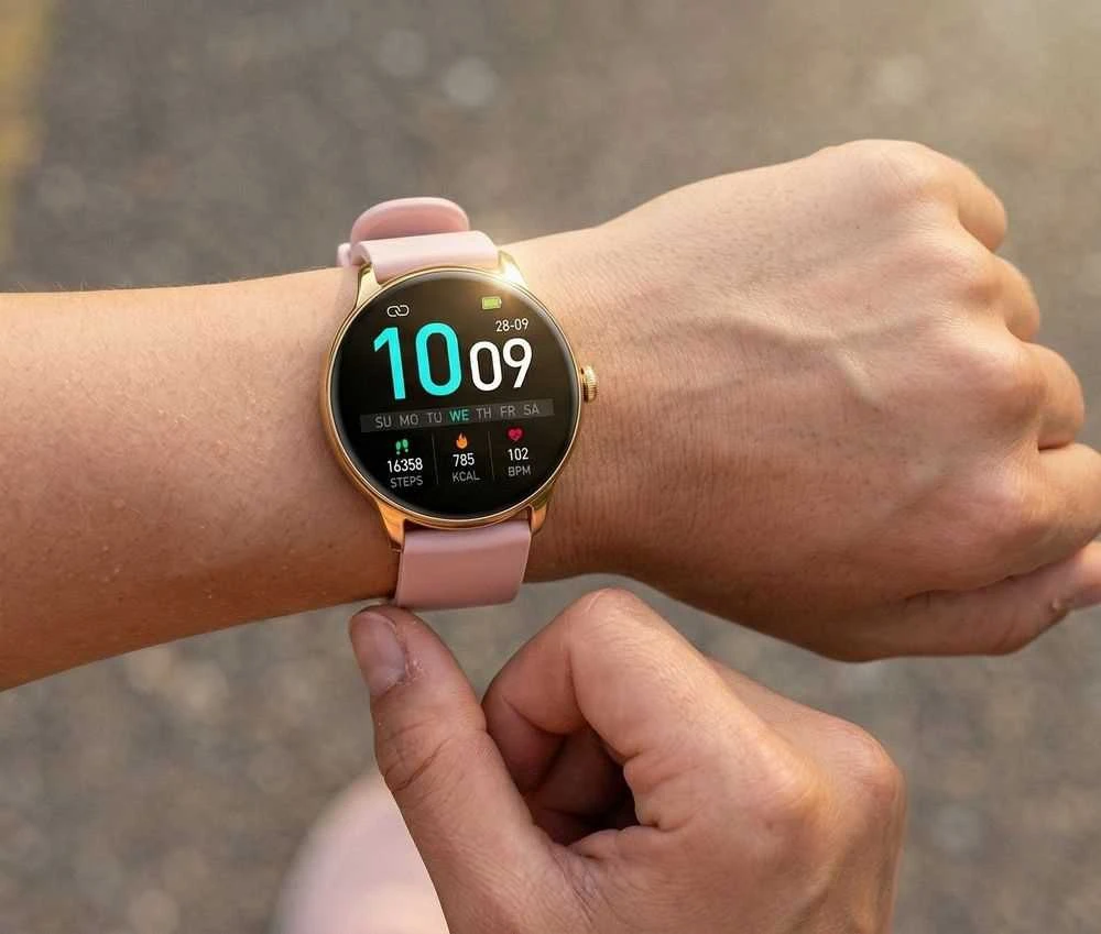 Išmanusis laikrodis DAMSKI GRAVITY GT31-1 - AMOLED, DODATKOWY PASEK (sg052a)